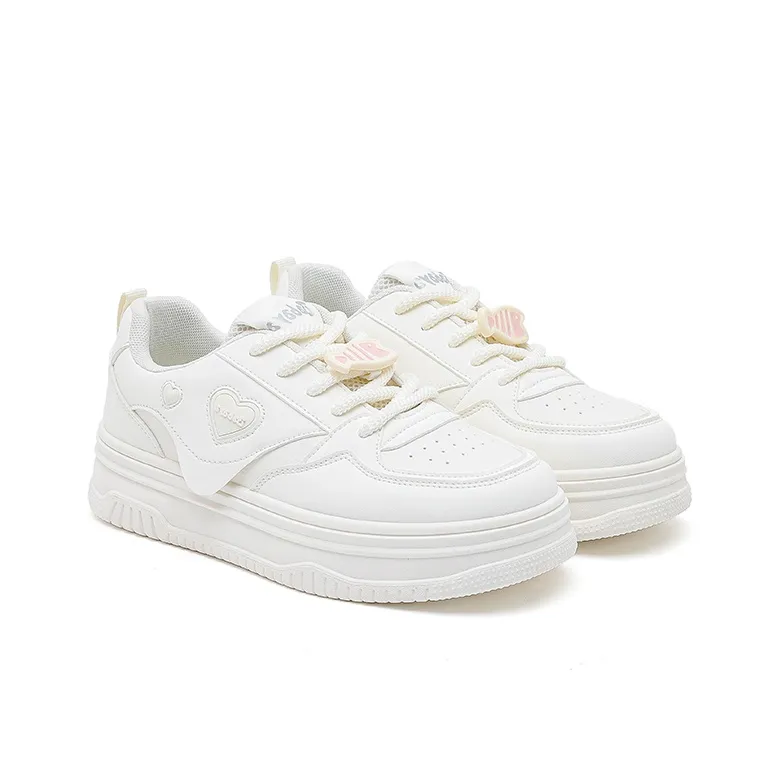Babaya Skateboard Shoes Women's Low Top Yellow/Pink-7