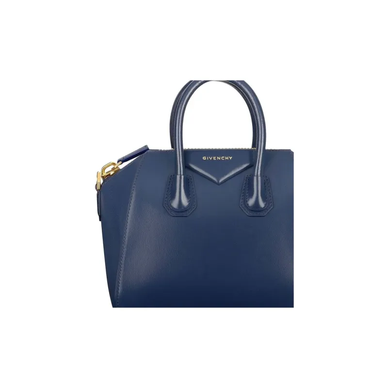 Givenchy Antigona Cow Leather Shoulder Bag Crossbody Bag Handbag Small Size Women's Marine Blue-3
