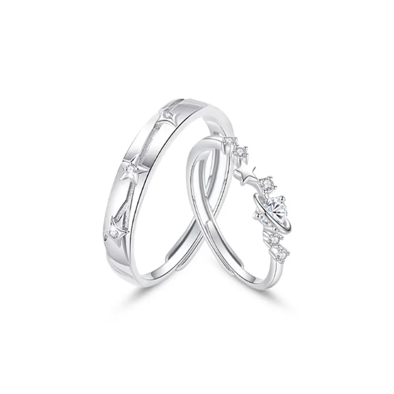 Asia Star Sterling Silver Rings Unisex-0