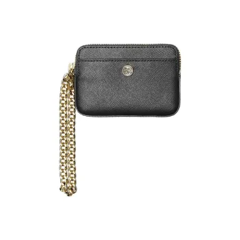 MICHAEL KORS Leather Card Holder Medium Size Women's Black