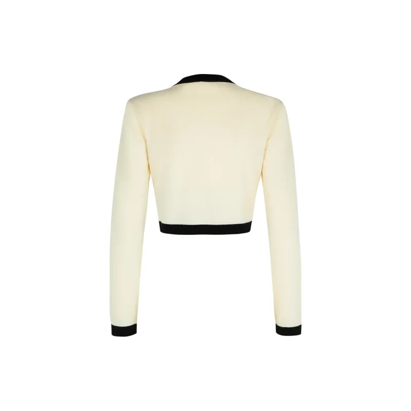 BALMAIN Faux Cardigan Design Knit Jumper-1