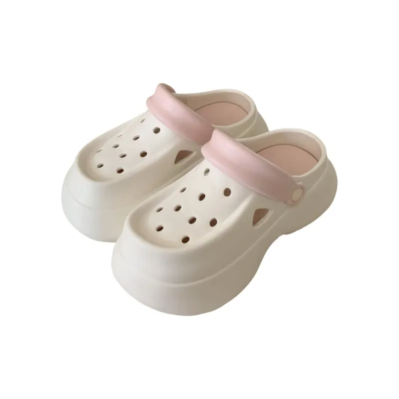 Thin Strips Slippers Women's, Black+White Base-7
