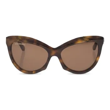 Balenciaga Acetate Cat Eye Sunglasses Women's Brown