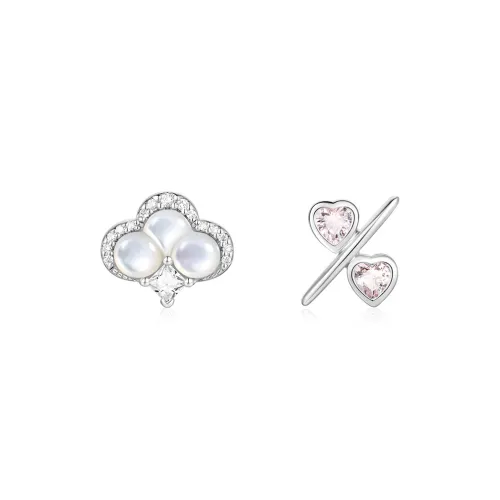 FANCI S925 Silver Stud Earrings Women's
