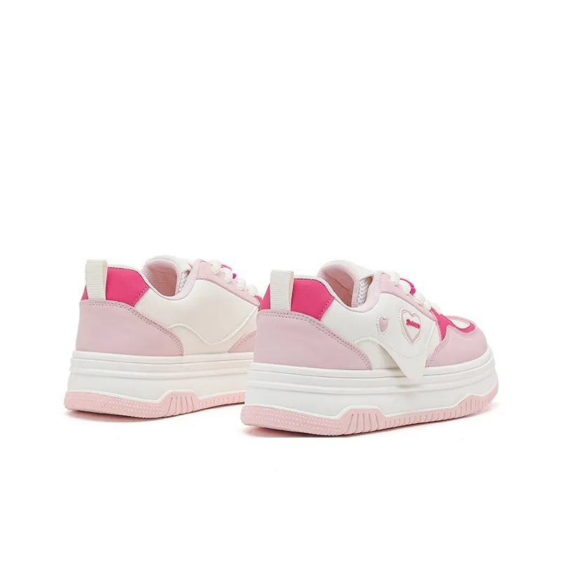 Babaya Skateboard Shoes Women's Low Top Yellow/Pink-14
