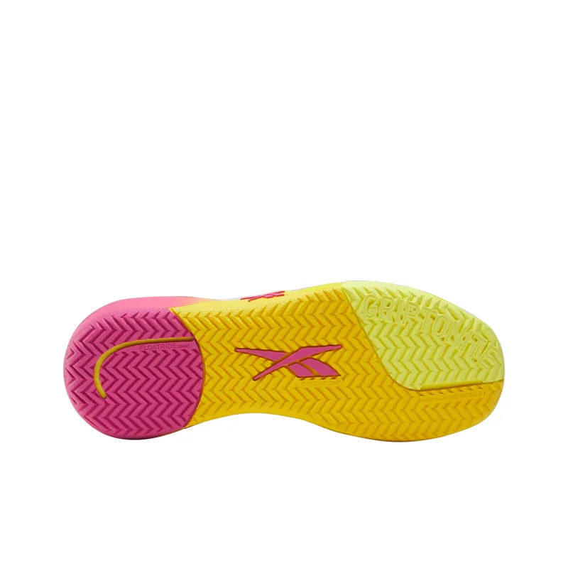 Reebok Nano Court Support Wear-Resistant Slip-Resistant Low-Top Training Shoes Women's White Yellow Red-4