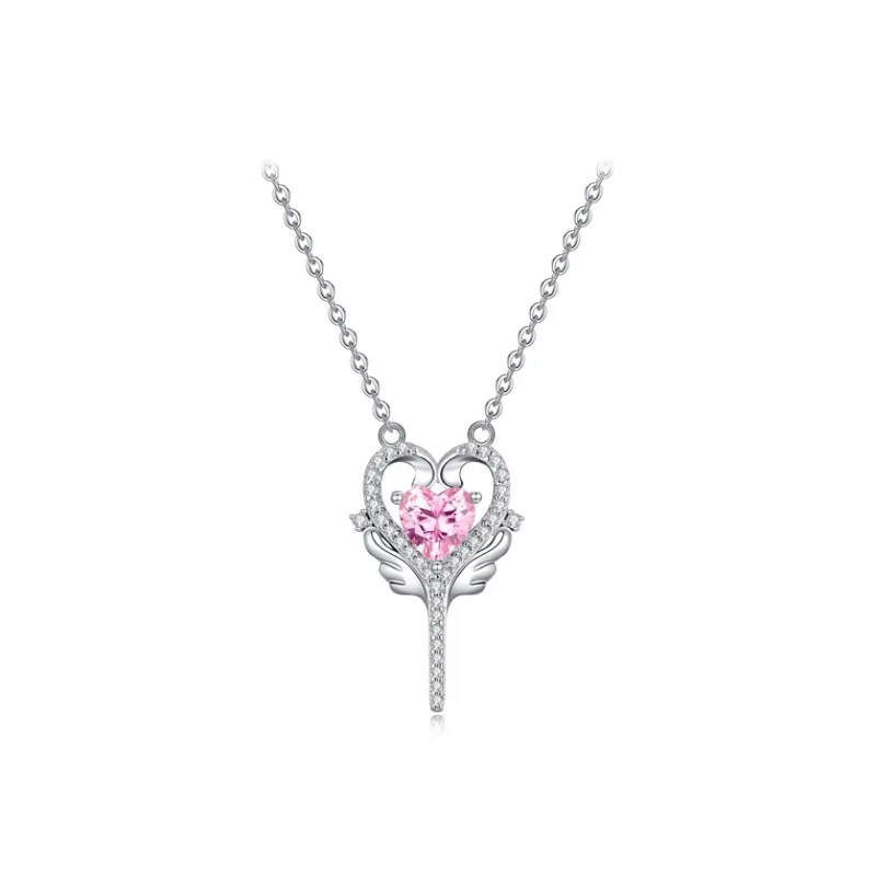 Brilliant Heart S925 Necklaces Women's-0