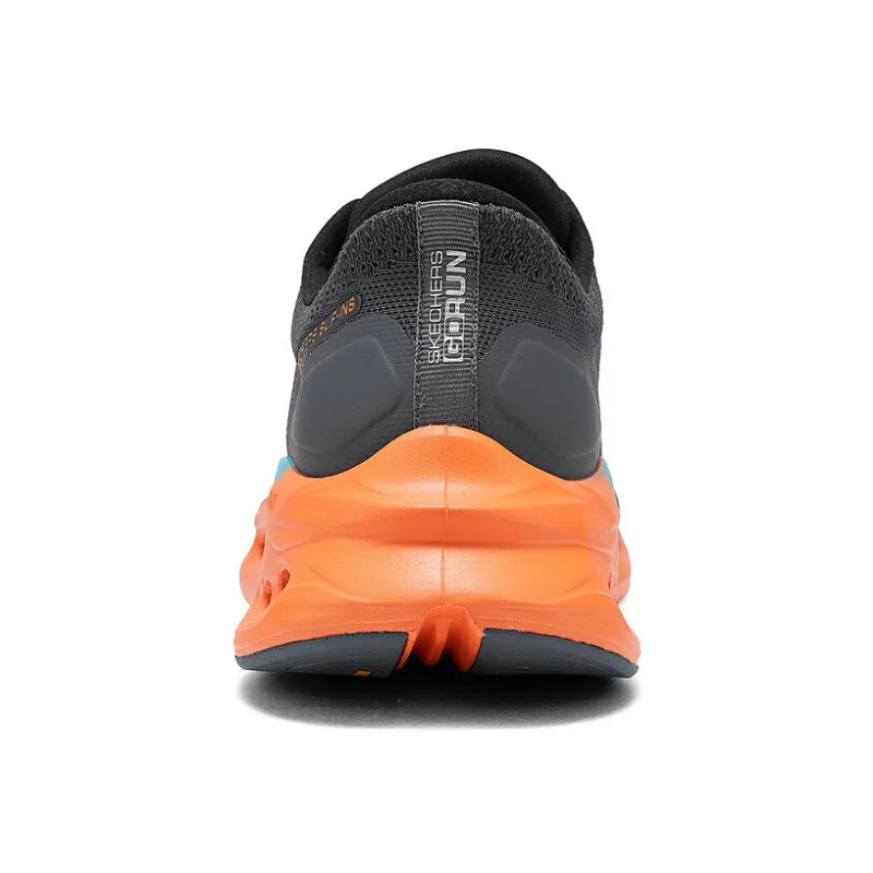 Skechers MEN'S GO Anti Slip Wear Resistant Low Top Casual Running Shoes Men's Black Orange-1