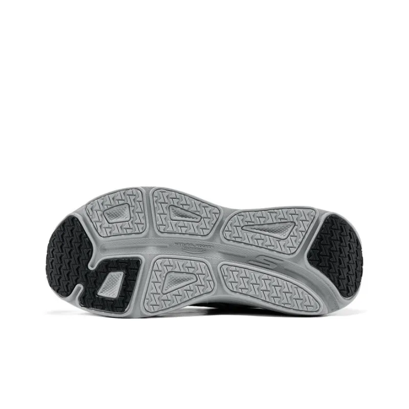 Skechers MEN'S GO Anti Slip Wear Resistant Low Top Running Shoes Unisex Black Gray Color-4