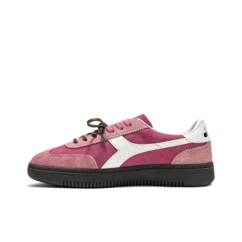 Diadora Saunter BOLD Wear Resistant Low Top Skateboard Shoes Unisex Fuchsia Aurora Pink Laser Silver Zircon Black