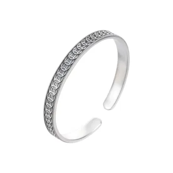 CHIC ZONE S999 Fine Silver Bangles Women's