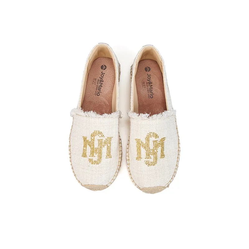 Joy&Mario Espadrilles Women's Ecru/Green-4