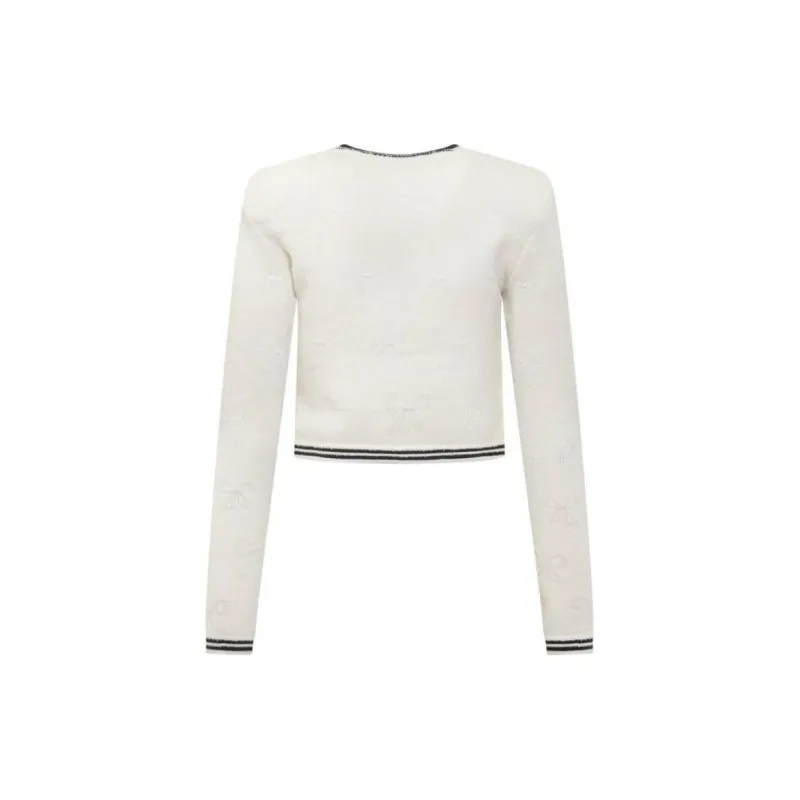 Self portrait Bow Jacquard Cardigan-1