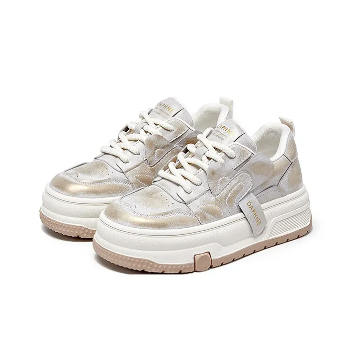 DAPHNE Anti-Slip And Wear-Resistant Lightweight Height Increasing Low-Top Skateboard Shoes Women's-8
