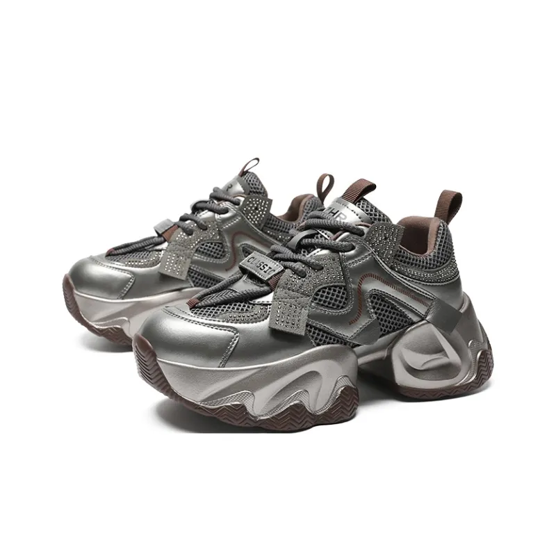 ZHR Sparkling Galaxy Wear-resistant And Lightweight Low-Top Chunky Sneakers Women's-1