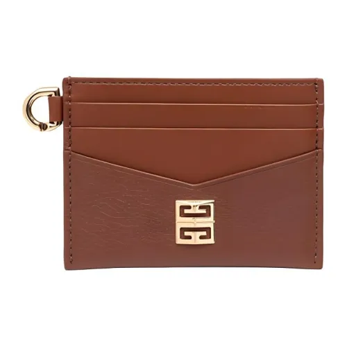 GIVENCHY 4G Grained Calfskin Card Holder Women's Brown