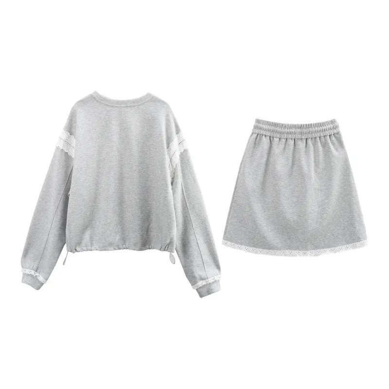A Paradise For Awakening Skirt Set Women's Gray-1