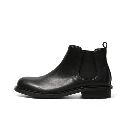 Turns By Turns Short Chelsea Boots Men's Black