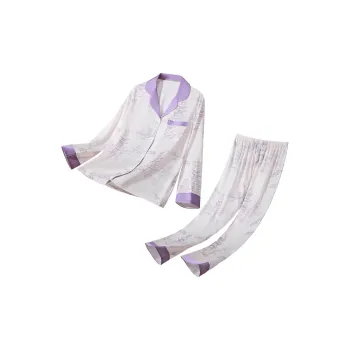 H YXIANG Pajama Set Women's Hyacinth Purple