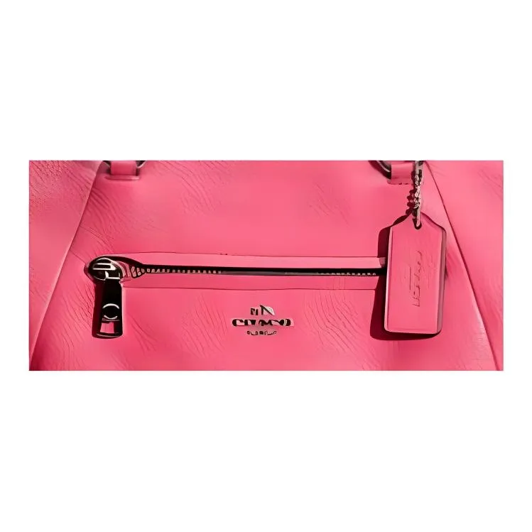 COACH Prairie Leather Shoulder Bag, Crossbody Bag, Handbag Medium Size Women's Rouge Peach Pink-1