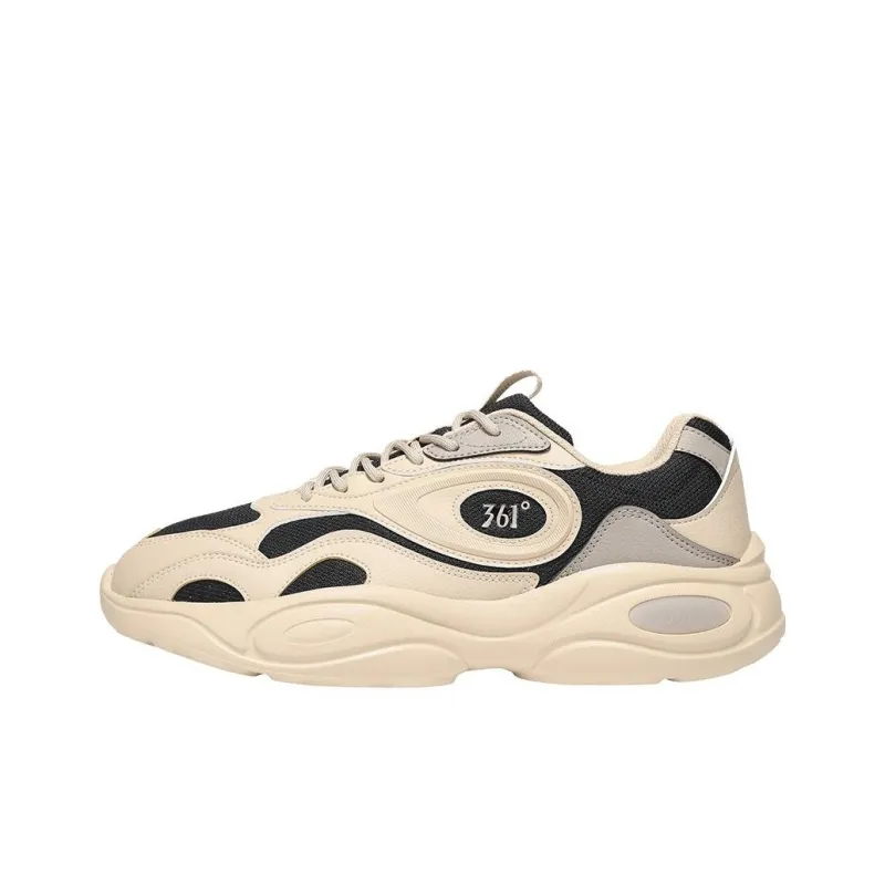 361° Wear-resistant And Lightweight Low-Top Casual Running Shoes Men's Beige Black-0