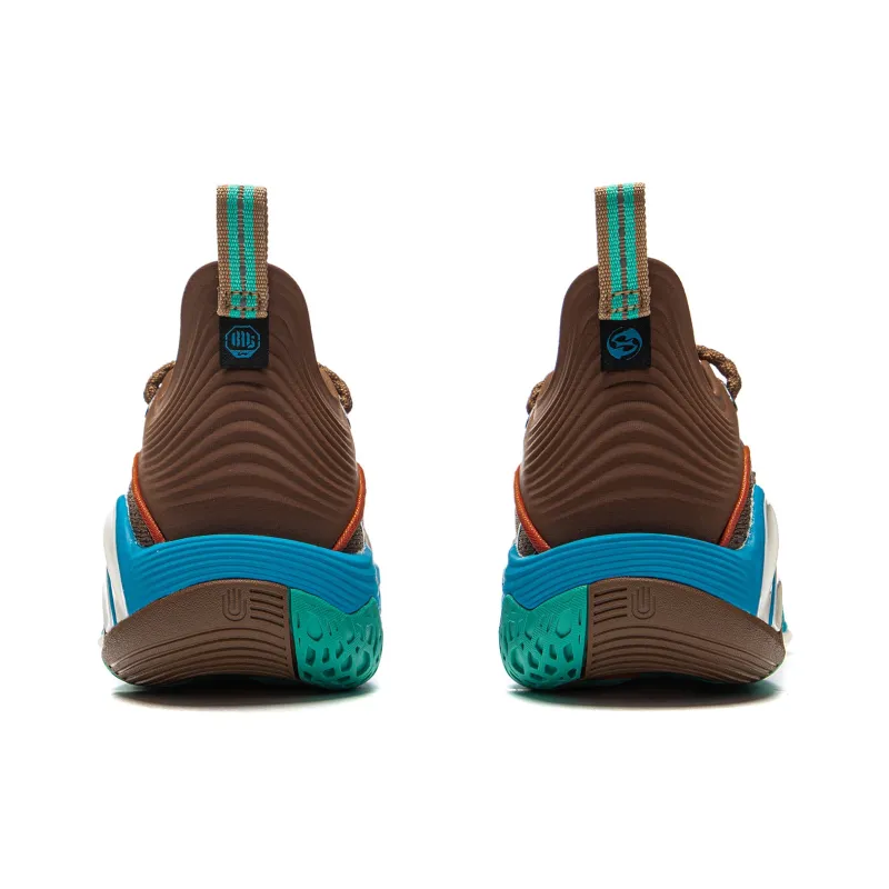LiNing Cushioned Slip-Resistant Breathable Rebound Low-Top Outdoor Performance Basketball Shoes Men's Brown-5