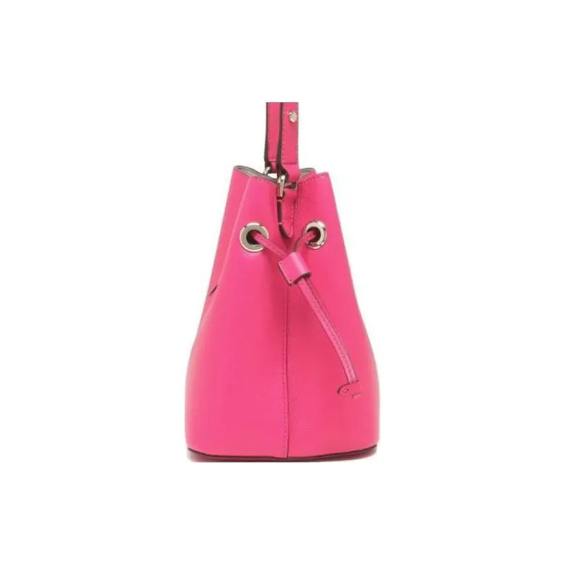 Kate Spade Litchi Grain Leather Shoulder Bag Unisex Fuchsia-3