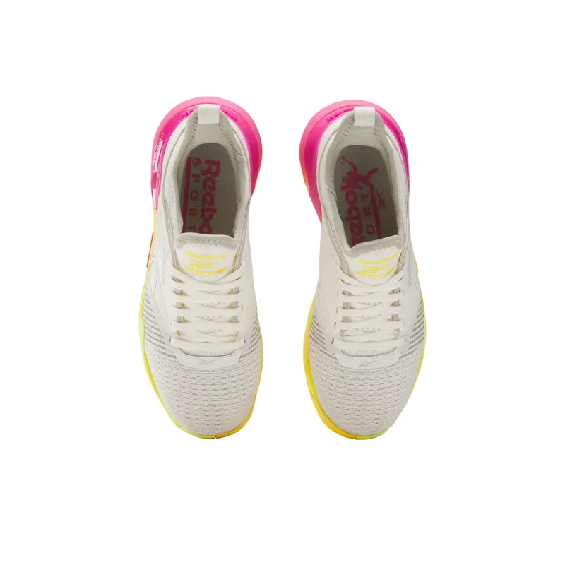 Reebok Nano Court Support Wear-Resistant Slip-Resistant Low-Top Training Shoes Women's White Yellow Red-3