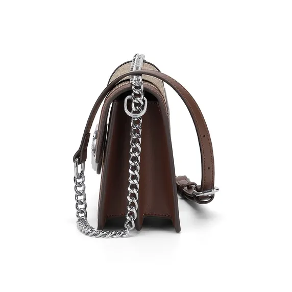 Simvay Clos PVC And Synthetic Leather Shoulder Bag Crossbody Bag Shoulder Bag Small Size Women's Gray Print/Black Print-17