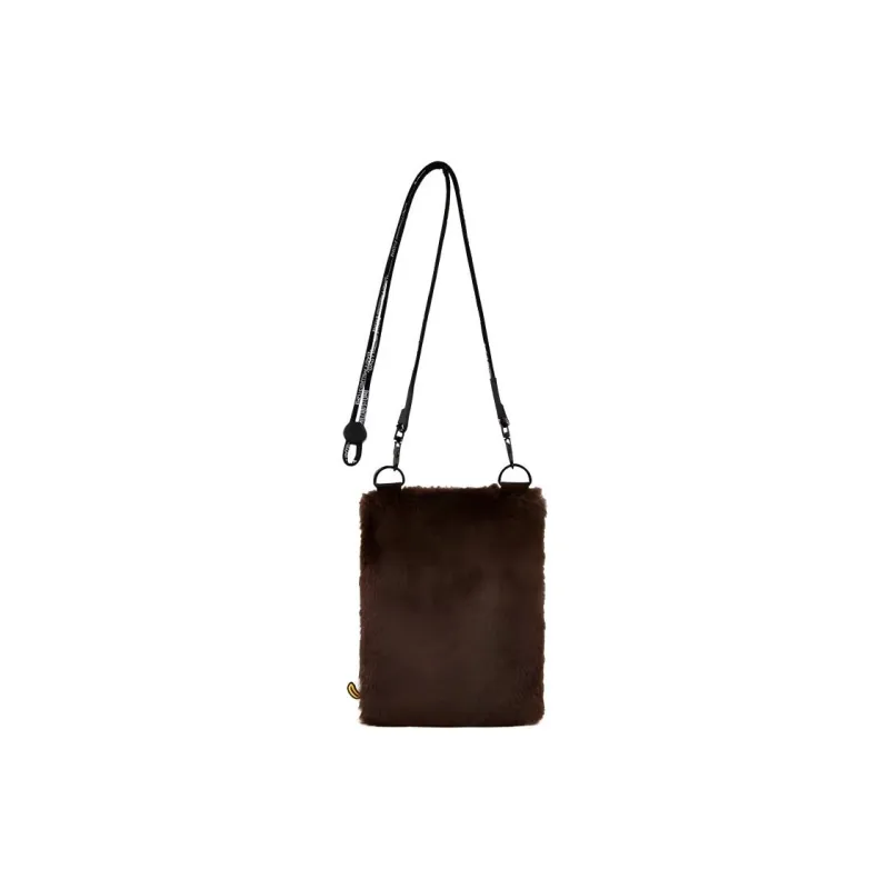 A BATHING APE Polyester Cell Phone Pouch Shoulder Bag Crossbody Bag Unisex Brown-1