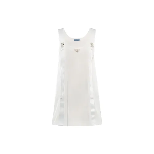 PRADA Sleeveless Dresses Women's White