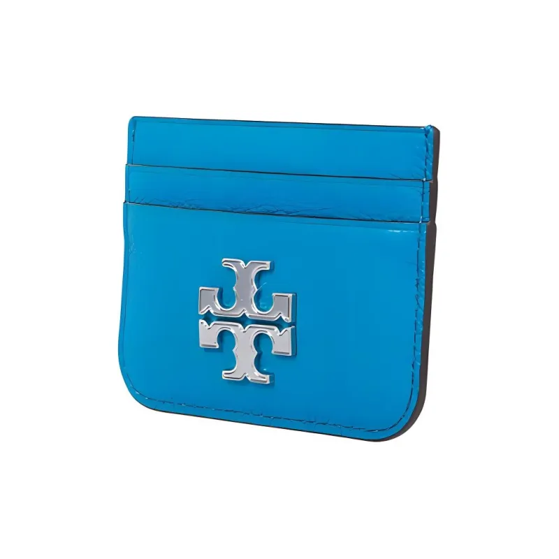 TORY BURCH Leather Card Holder Card Holder Women's Blue-1