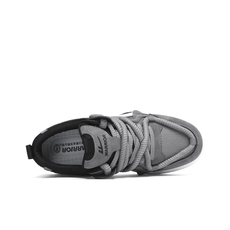 Warrior Wear-Resistant Lightweight Height Increasing Low-Top Skateboard Shoes Unisex-10