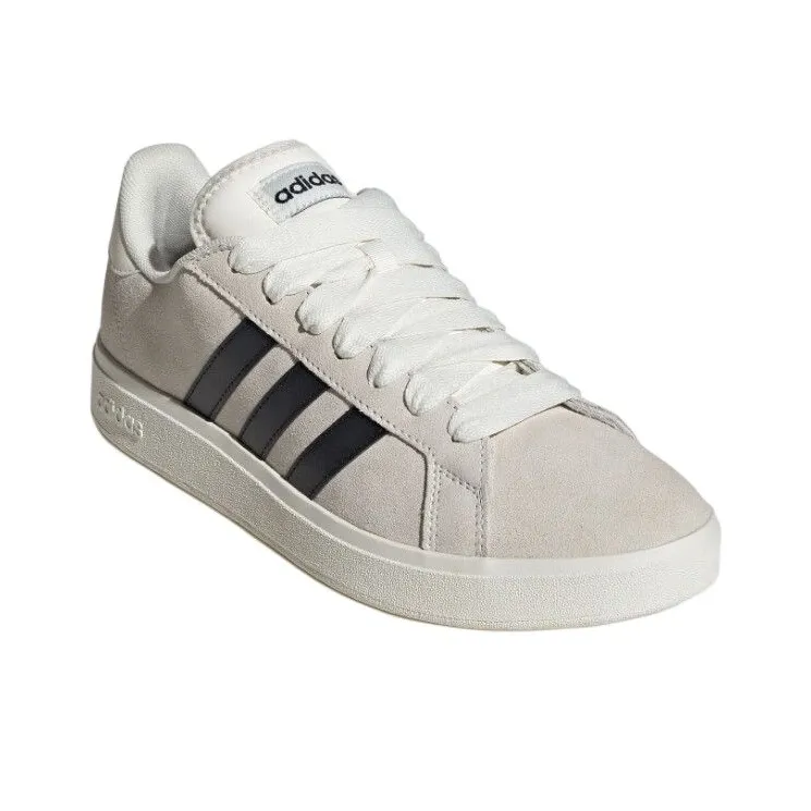 Adidas Grand Court Base 00s Anti Slip Wear Resistant Low Top Skateboard Shoes Men's White Black-2