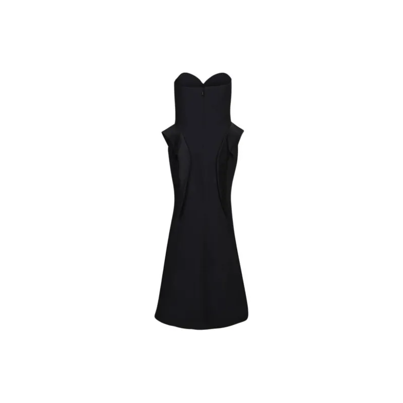 MOSCHINO Sweetheart neck Embroidered Maxi Dress-1