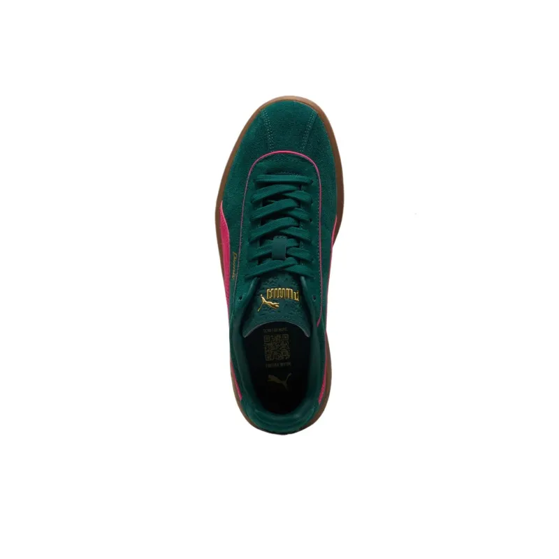 PUMA Club Abrasion Resistant Cushioning Low Top Skateboard Shoes Women's Dark Green-3