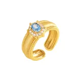Pigeon Egg Ring[Light Blue Zircon]
