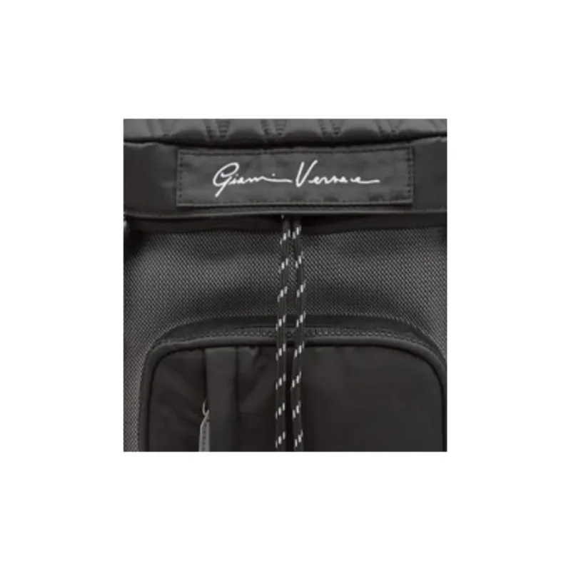 FANSIZHE V-Code Nylon Backpack Unisex Black-3