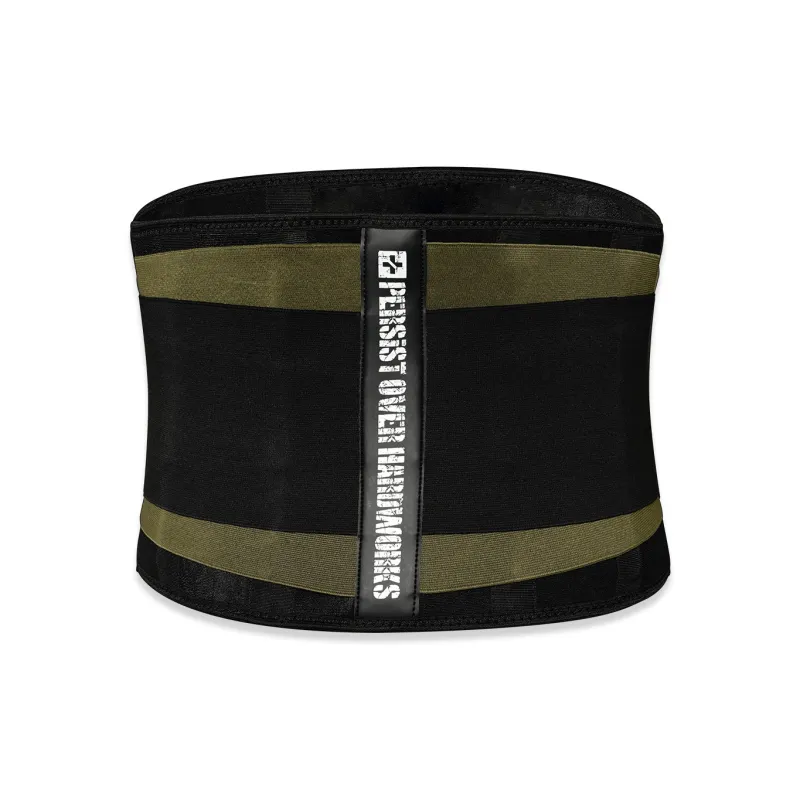 BD.POWER UP+ Back Support Braces Fitness Protective Compression Black/Green Unisex-4