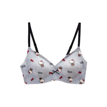 GUKOO x Sanrio Hello Kitty Bra Women's Heather Gray