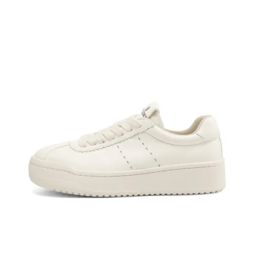 BOERDIQI Lightweight Height Increasing Low Top Skateboard Shoes Women's White