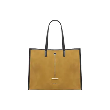 Alexander McQueen Calfskin Tote Bag Shopping Bag Handbag Shoulder Bag Men's Yellow