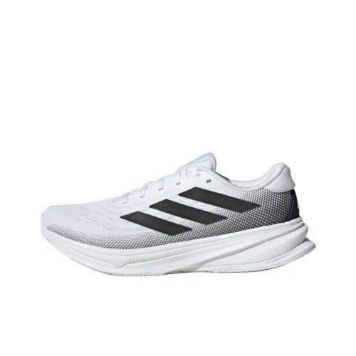 Adidas Supernova Rise 2 Anti-Slip Wear-Resistant Low-Top Casual Running Shoes Men's White Black