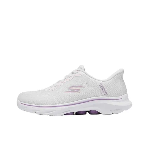Skechers Slip Ins Anti Slip Wear Resistant Low Top Casual Shoes Women's White