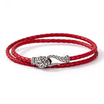 Native Stranger 925 Sterling Silver Cow Leather Bracelets Unisex