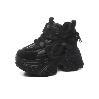Golden Silk Rabbit Anti Slip And Wear Resistant Height Increasing Low Top Chunky Sneakers Women's