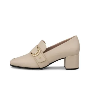 Ecco Sculpted 35 Square Toe Chunky Heel High Heels Women's Lime Gray