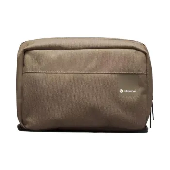 Lululemon Water-Resistant Fabric Toiletry Bags Storage Bags Unisex Brown