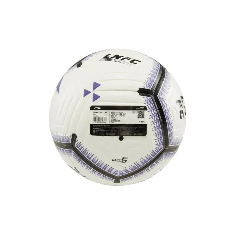LiNing Size 5 Soccer PU Unisex White/Purple-3