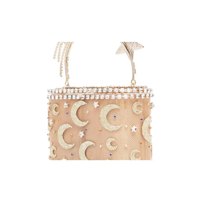 Rosantica Metal Handbags Clutches Mini Women's Gold-4
